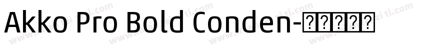 Akko Pro Bold Conden字体转换